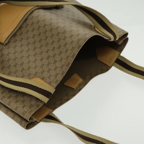 GUCCI Micro GG Canvas Tote Bag Pvc Leather Beige - Picture 6 of 16